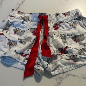 🎄Hollister Pajama Shorts with Christmas Sloths